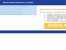 Tablet Screenshot of horuscasino.com